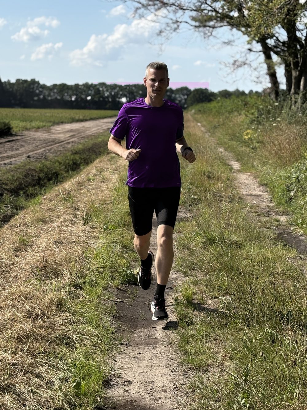 Ruud tijdens het hardlopen, begeleiding bij Starten met lopen